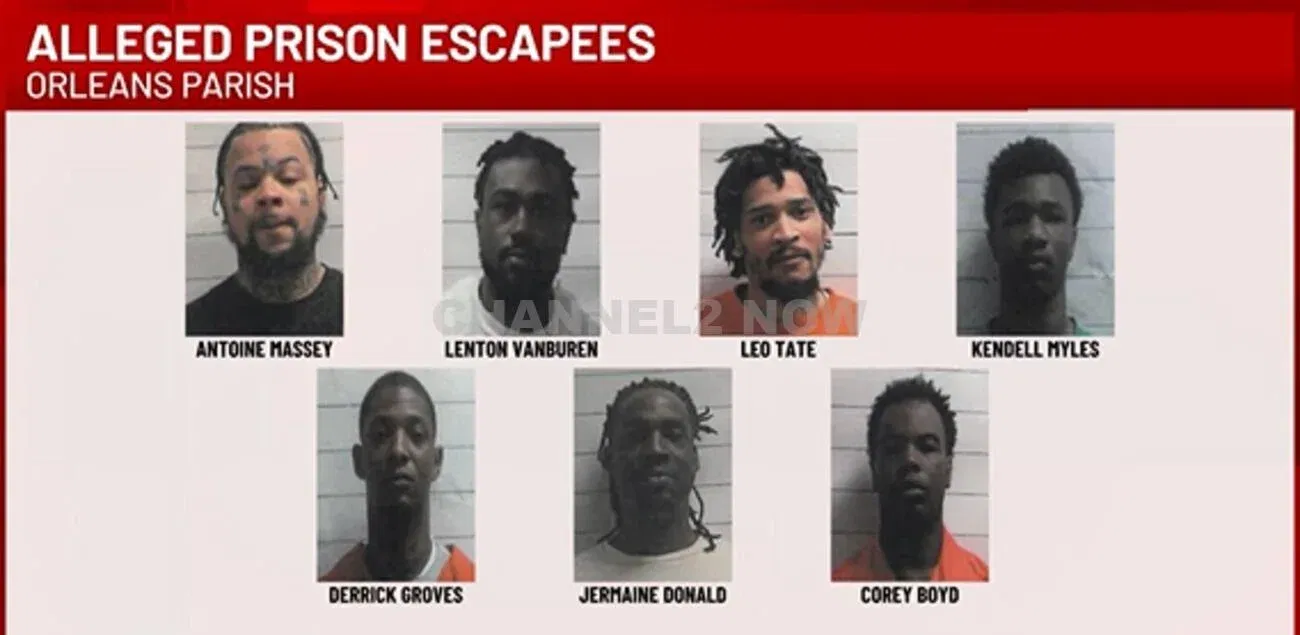 At Least 7 Inmates Escape from Orleans Parish Prison in New Orleans; Search Underway